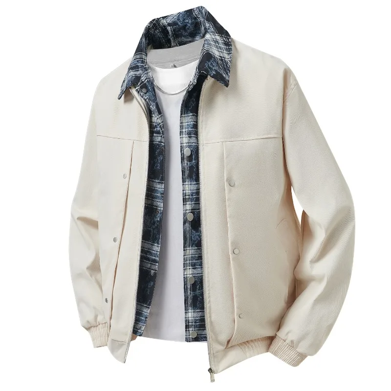 Jackets Turndown Collar Outdoor Fishing Wear Resistant Jackets Single Breasted Design Windproof Versatile Autumn Men's Clothing - Image 3