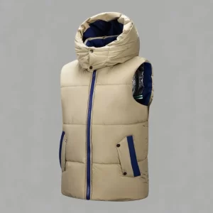 Autumn and Winter Casual Sports Vest Men's Outdoor Comfortable Versatile Hooded High-quality Vest Thickened Warm Vest Men's Vest