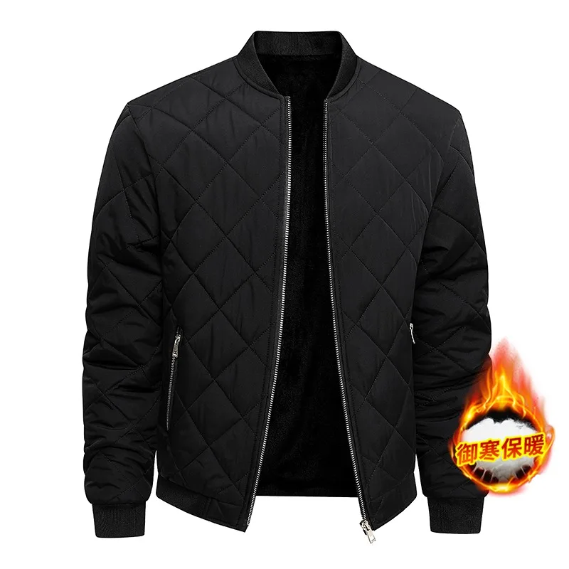 Multiple Sizes To Choose From Men's Jacket Coat Fleece Lined Casual Jacket for Men Slim Fit Winter Clothing ParkasThick Warm - Image 4