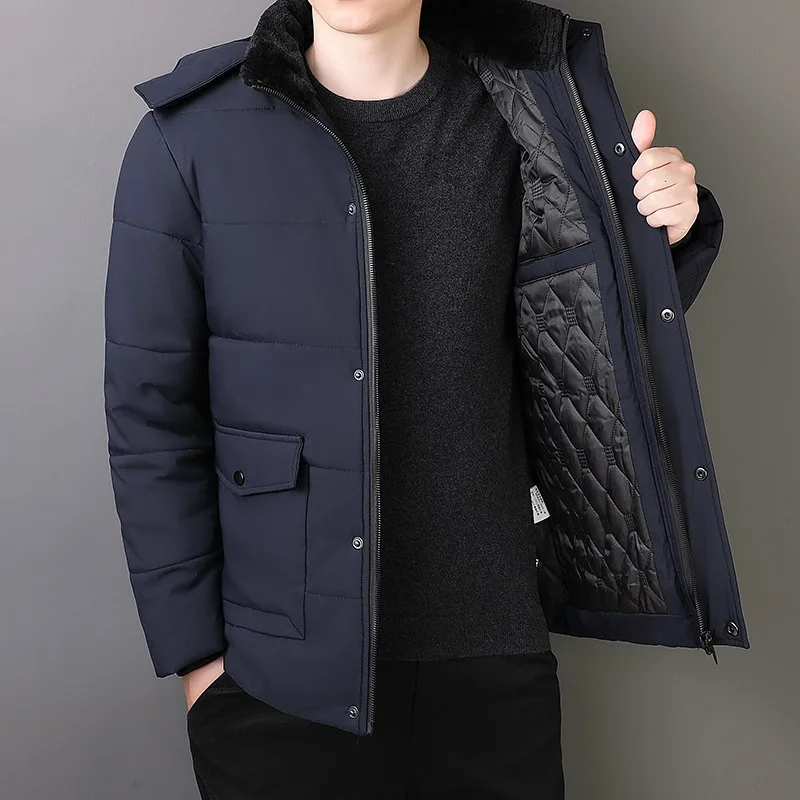 Multiple Sizes To Choose From, Winter New Jacket Men Thick Warm, Comfortable and Versatile, Waterproof Hooded Parka Windbreaker - Image 4