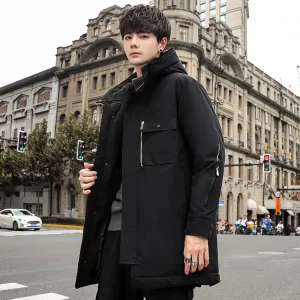 Latest Hooded Jacket for Autumn and Winter, Thick Down Jacket for Men, Short Length Warm and Casual Loose Fitting Cotton Jacket