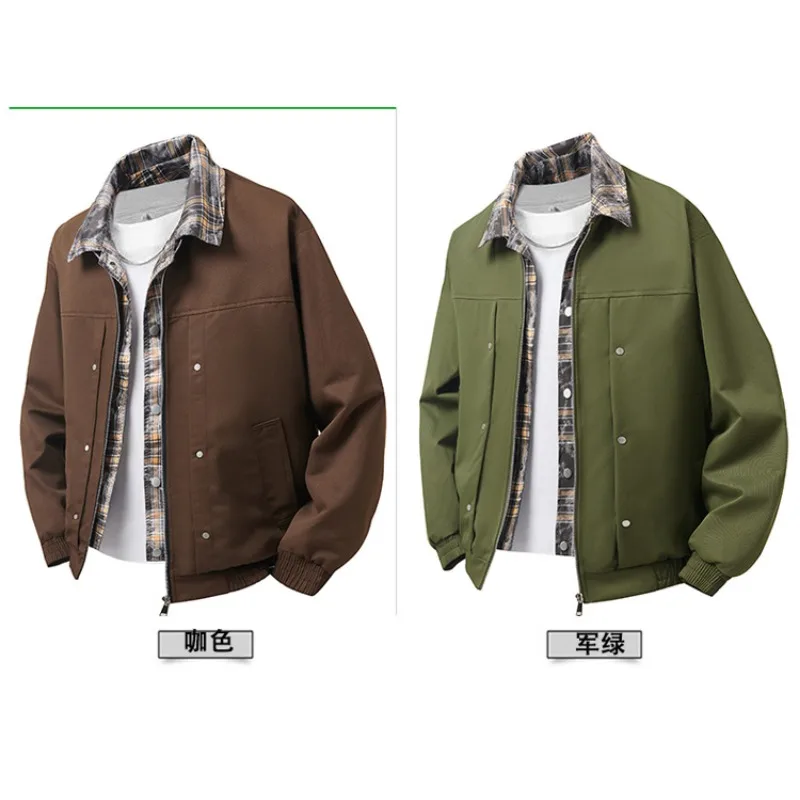 Jackets Turndown Collar Outdoor Fishing Wear Resistant Jackets Single Breasted Design Windproof Versatile Autumn Men's Clothing - Image 6