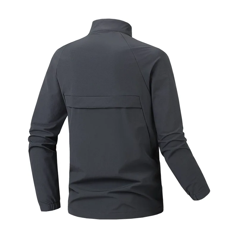 Sports Jacket Men's Spring, Autumn and Winter Casual Running Jacket Stand-up Collar Waterproof Windbreaker Outdoor Fitness Top - Image 3