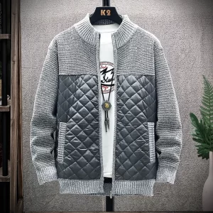 Men's Jacket Coat Lining Cardigan Warm Thick Jacket Coat Stand Up Collar Fashionable High Quality Comfortable Versatile Top Coat