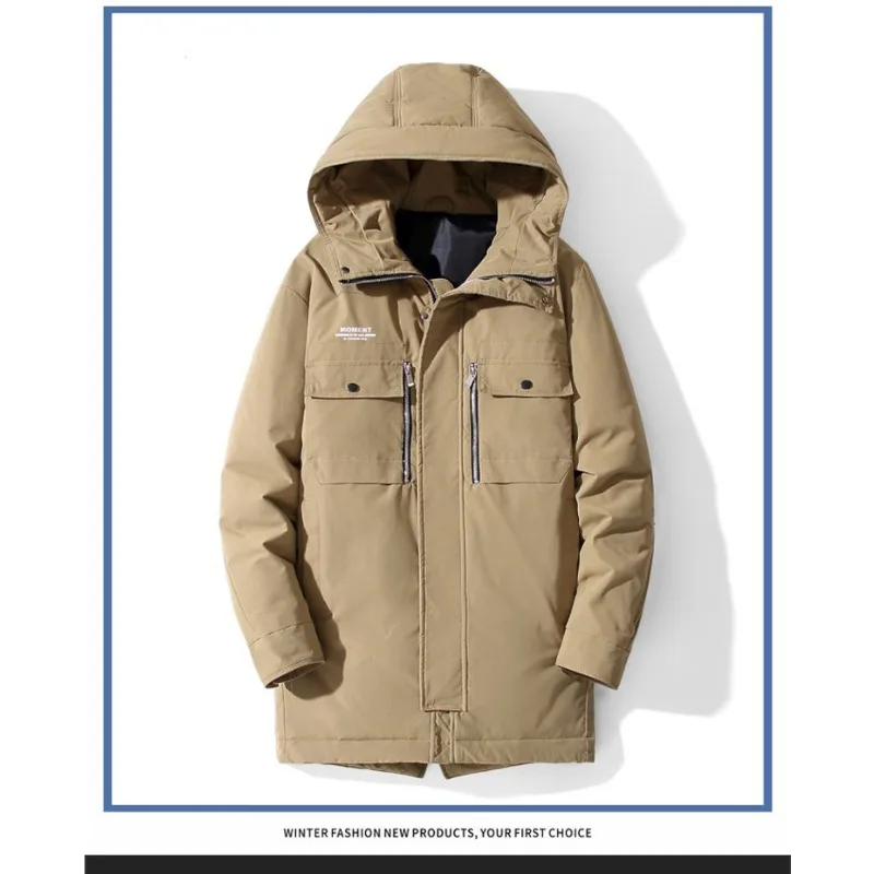 Latest Hooded Jacket for Autumn and Winter, Thick Down Jacket for Men, Short Length Warm and Casual Loose Fitting Cotton Jacket - Image 6