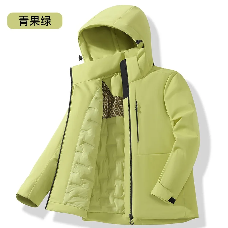 Unisex Waterproof Fleece Jacket Winter Windproof Thermal Windbreaker Fashion Versatile Men Hiking Camping Skiing Climbing Jacket - Image 6