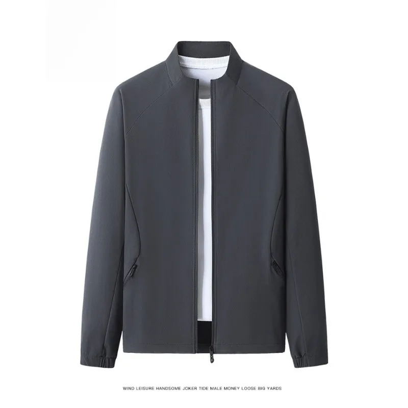 Sports Jacket Men's Spring, Autumn and Winter Casual Running Jacket Stand-up Collar Waterproof Windbreaker Outdoor Fitness Top - Image 5