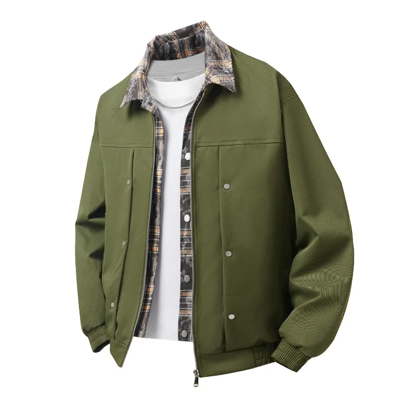 Jackets Turndown Collar Outdoor Fishing Wear Resistant Jackets Single Breasted Design Windproof Versatile Autumn Men's Clothing - Image 2