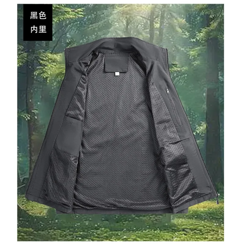 Spring and Autumn Workwear Breathable Fishing Vest Men's New Thin Style Outdoor Casual Quick Drying Workwear Vest Sports Jacket - Image 6