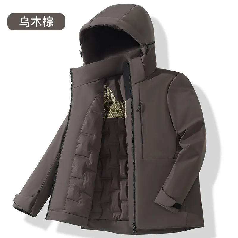 Unisex Waterproof Fleece Jacket Winter Windproof Thermal Windbreaker Fashion Versatile Men Hiking Camping Skiing Climbing Jacket - Image 3