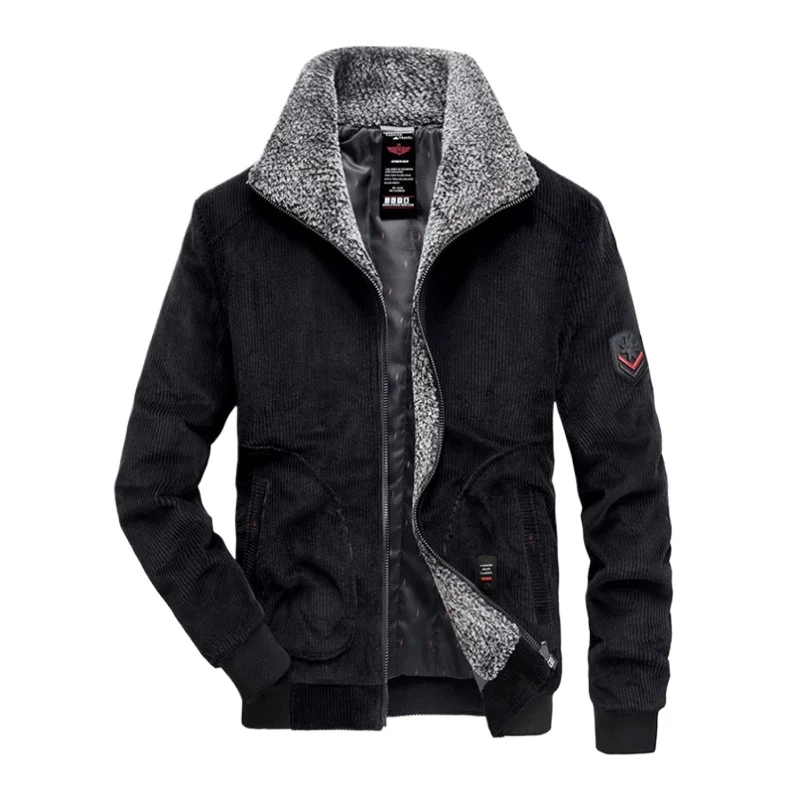 Winter Jacket Men's Male Thermal Windbreaker Plus Size Men's Warm Winter Corduroy Jackets and Coats Fur Collar Casual Outwear - Image 5