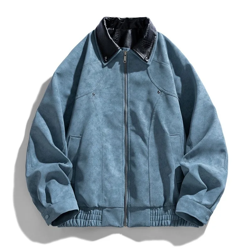 Men's Jacket Classic Turndown Collar Outdoor Hiking Windproof Coat Fashion Versatile Street Style Lightweight Spring Autumn Wear