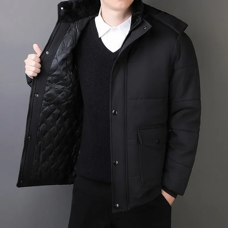 Multiple Sizes To Choose From, Winter New Jacket Men Thick Warm, Comfortable and Versatile, Waterproof Hooded Parka Windbreaker