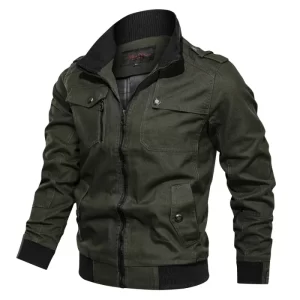 Men Jackets Coat Jackets Casual Windproof Jacket Male Casual Solid Color Jacket Zipper Pocket Stand Up Collar Jacket Men's Top