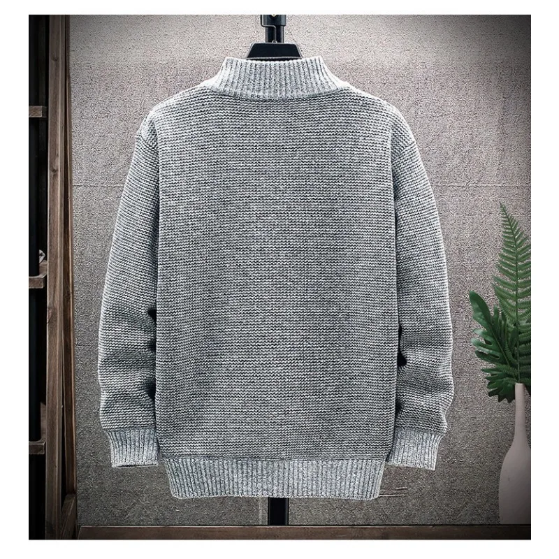 Men's Jacket Coat Lining Cardigan Warm Thick Jacket Coat Stand Up Collar Fashionable High Quality Comfortable Versatile Top Coat - Image 6