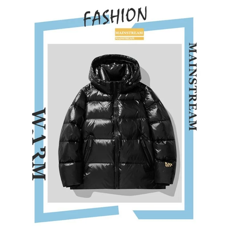 Men Winter Down Jacket Graphene Black Gold Jacket Casual Fashion Trend Versatile Brand New Classic Outdoor Couple Hooded Outwear - Image 6