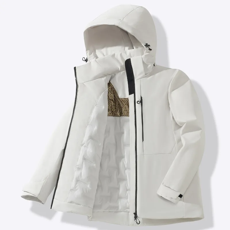 Unisex Waterproof Fleece Jacket Winter Windproof Thermal Windbreaker Fashion Versatile Men Hiking Camping Skiing Climbing Jacket - Image 2