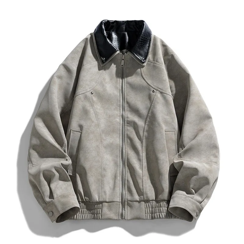 Men's Jacket Classic Turndown Collar Outdoor Hiking Windproof Coat Fashion Versatile Street Style Lightweight Spring Autumn Wear - Image 4