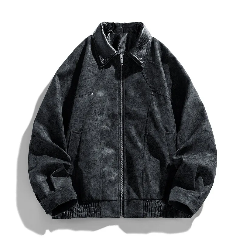 Men's Jacket Classic Turndown Collar Outdoor Hiking Windproof Coat Fashion Versatile Street Style Lightweight Spring Autumn Wear - Image 3